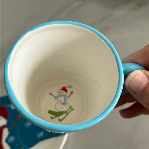 Starbucks  2006 cookies for Santa Snowman Plate and Mug Set - Picture 2 of 3